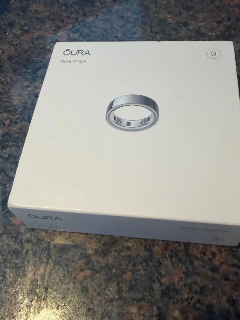 NEW IN SEALED BOX Oura Ring 4 - Silver (Size 9)
